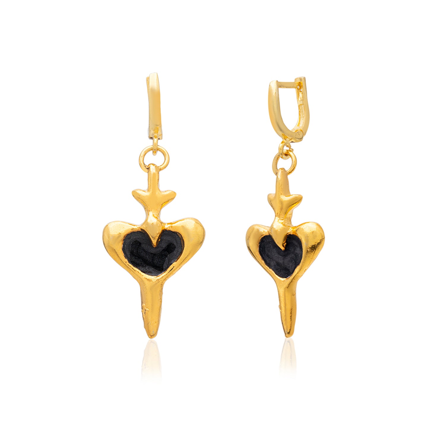 heart dagger earrings 602Lab