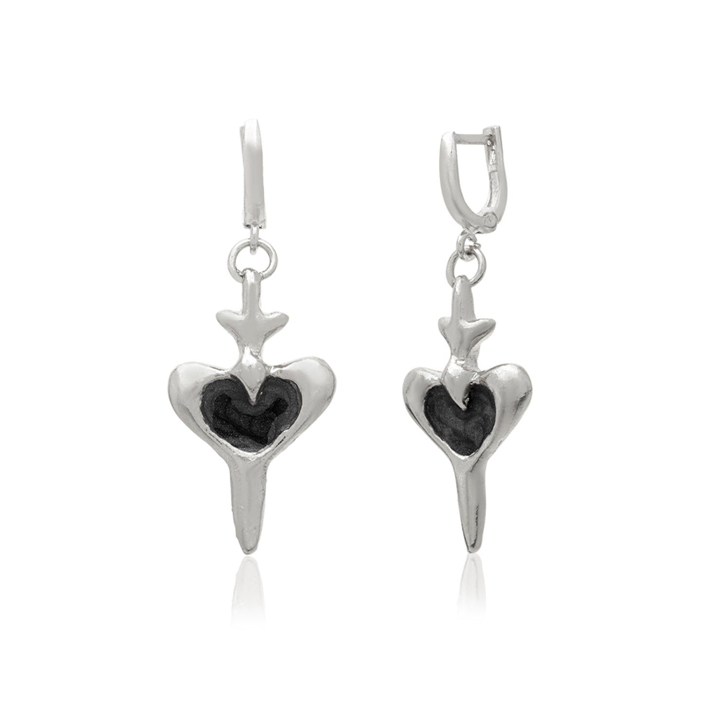 heart dagger earrings 602Lab