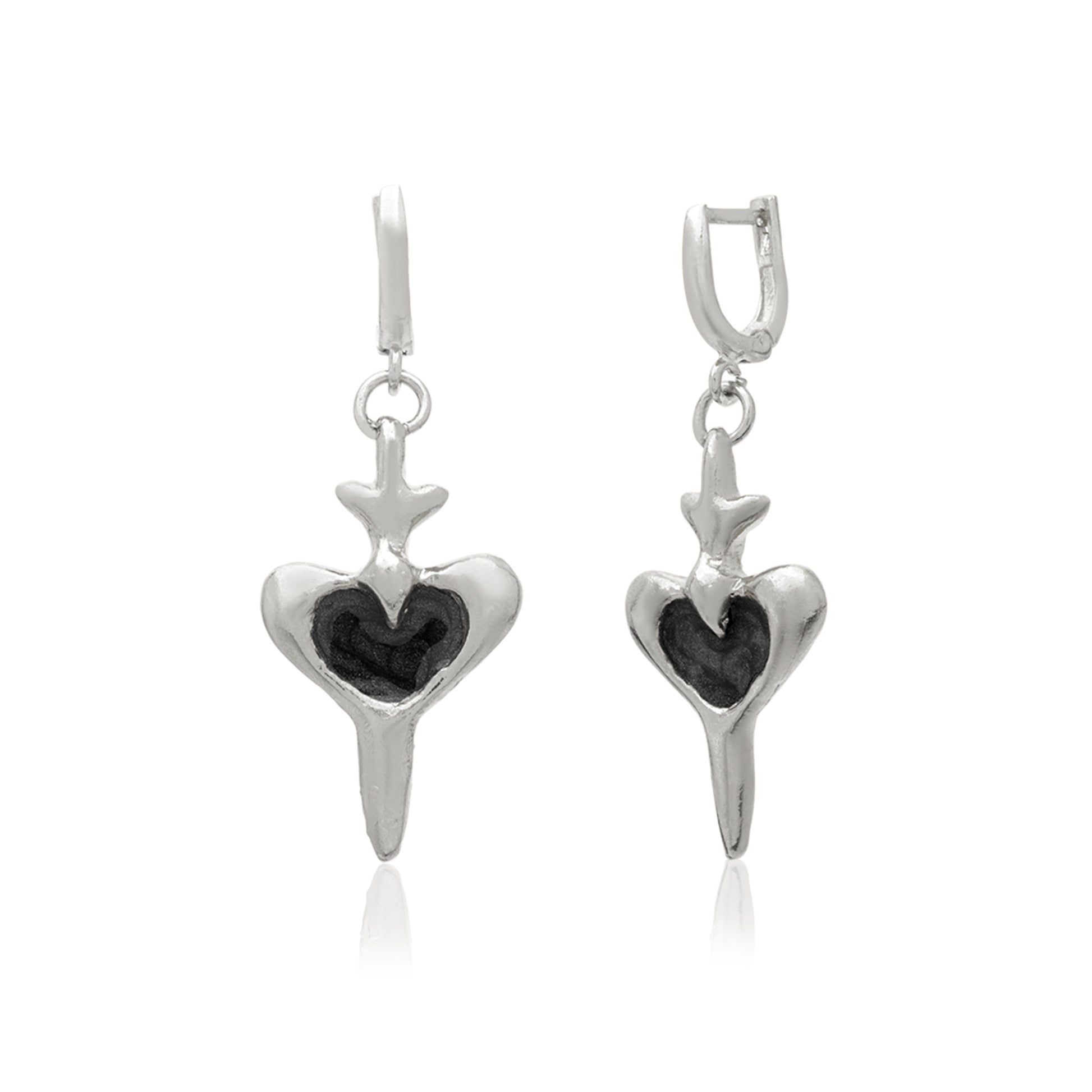 heart dagger earrings 602Lab
