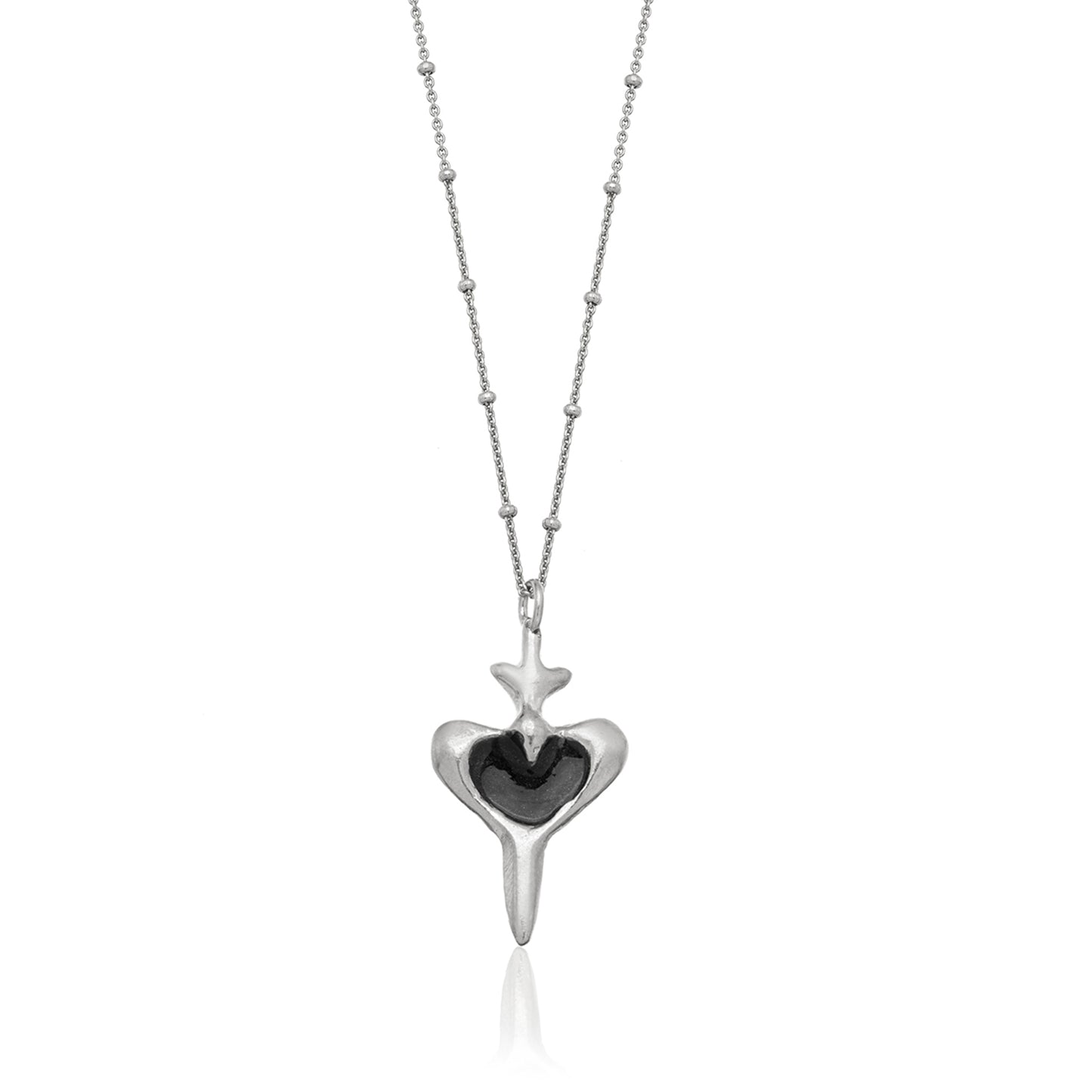 trapez chain necklace + heart dagger necklace + spin necklace 602Lab