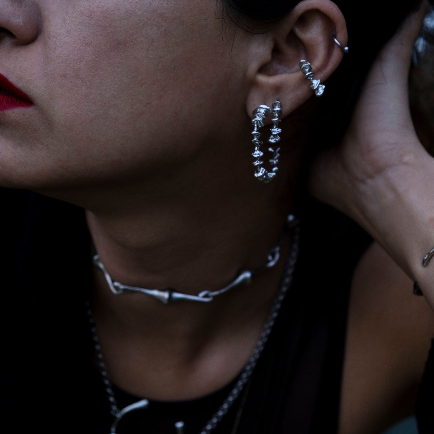 fosil hoops earrings 602Lab