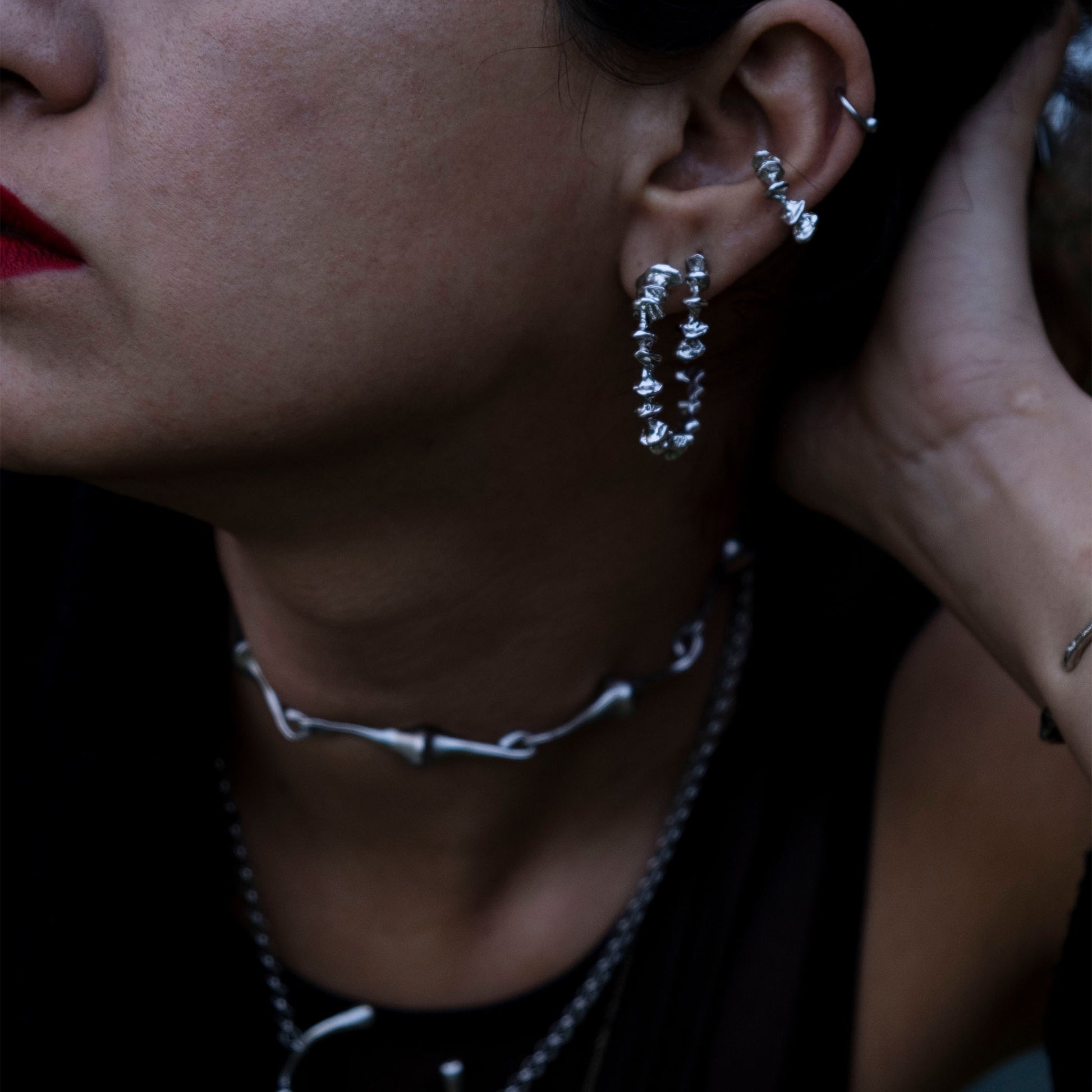 fosil hoops earrings 602Lab