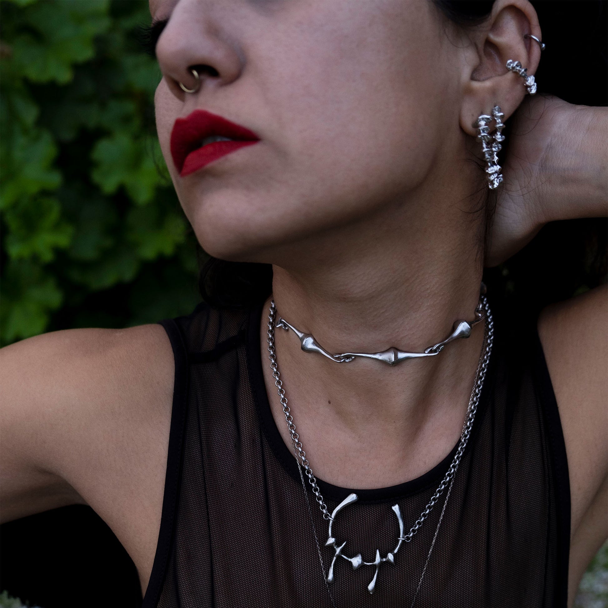 fosil hoops earrings 602Lab