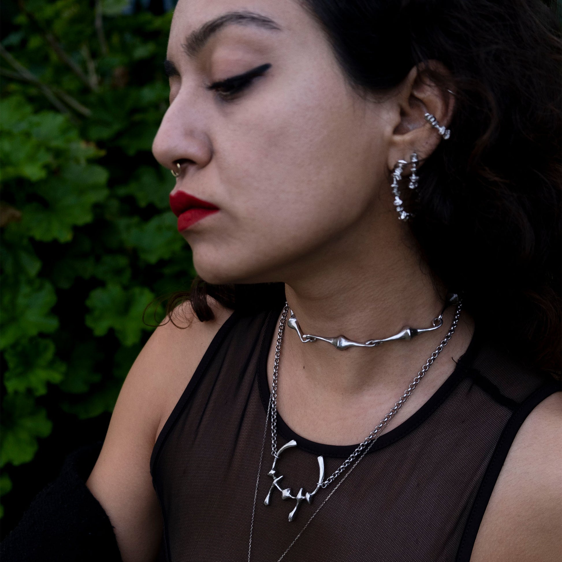 fosil hoops earrings 602Lab