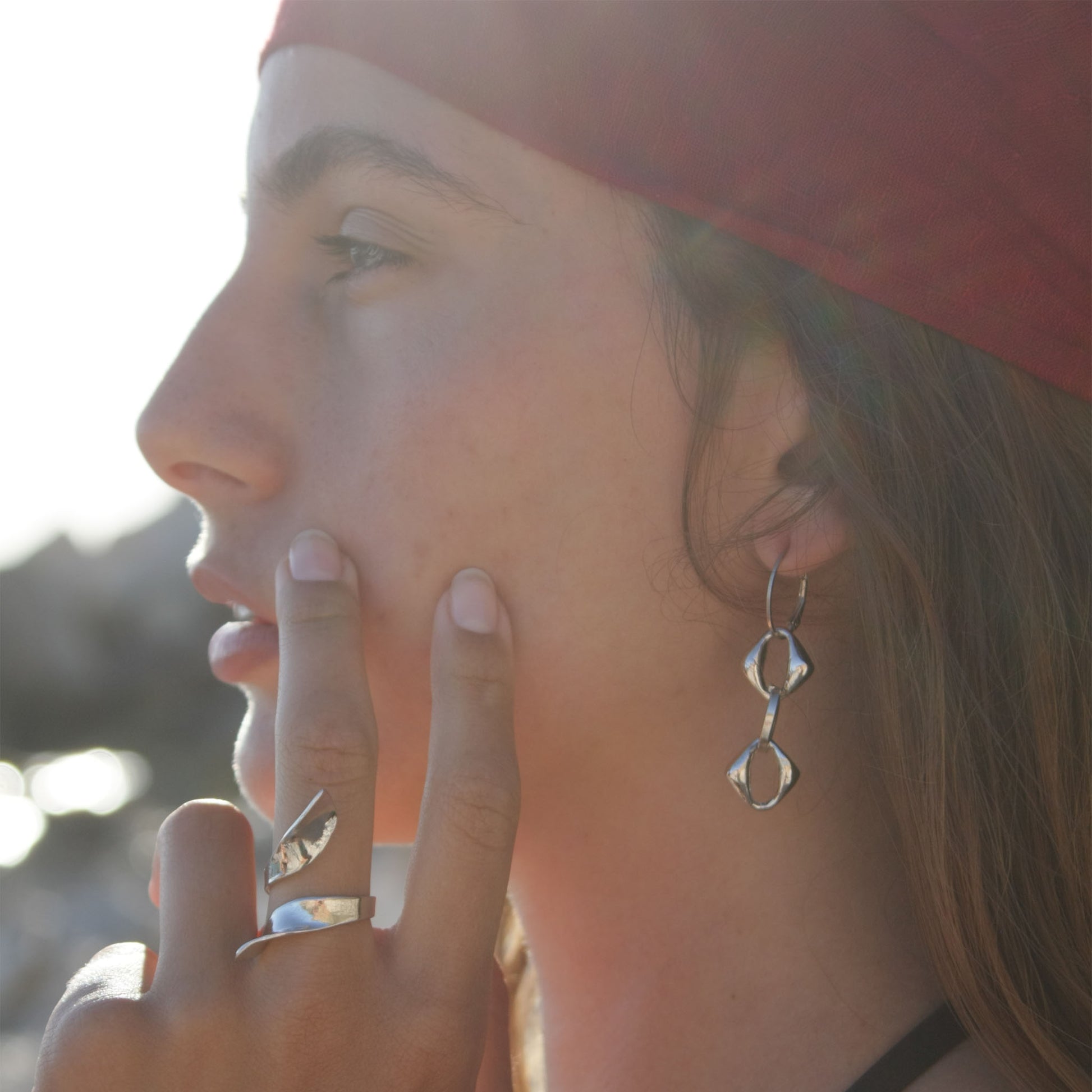 chain hoops earrings 602Lab