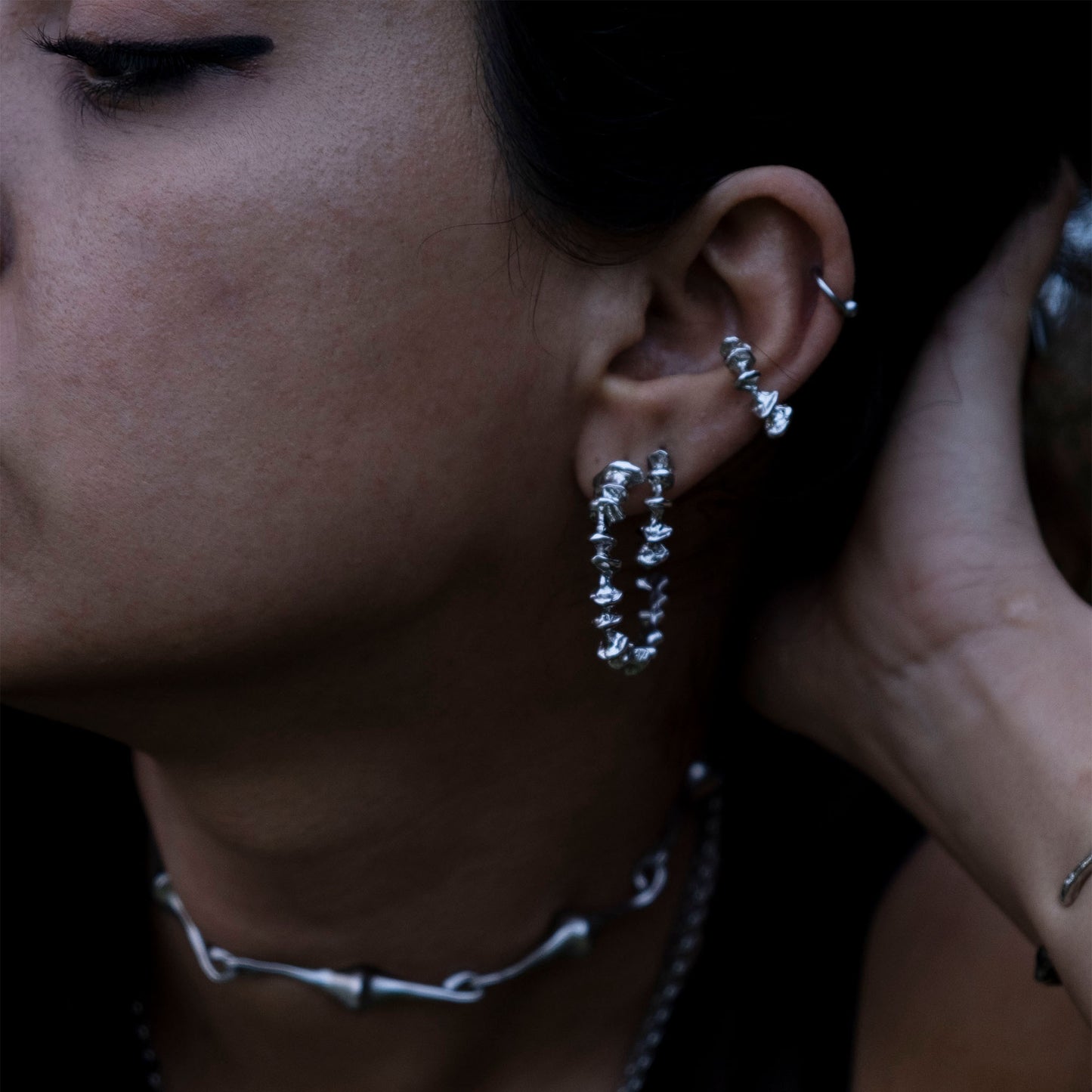 fosil hoops mini earrings 602Lab