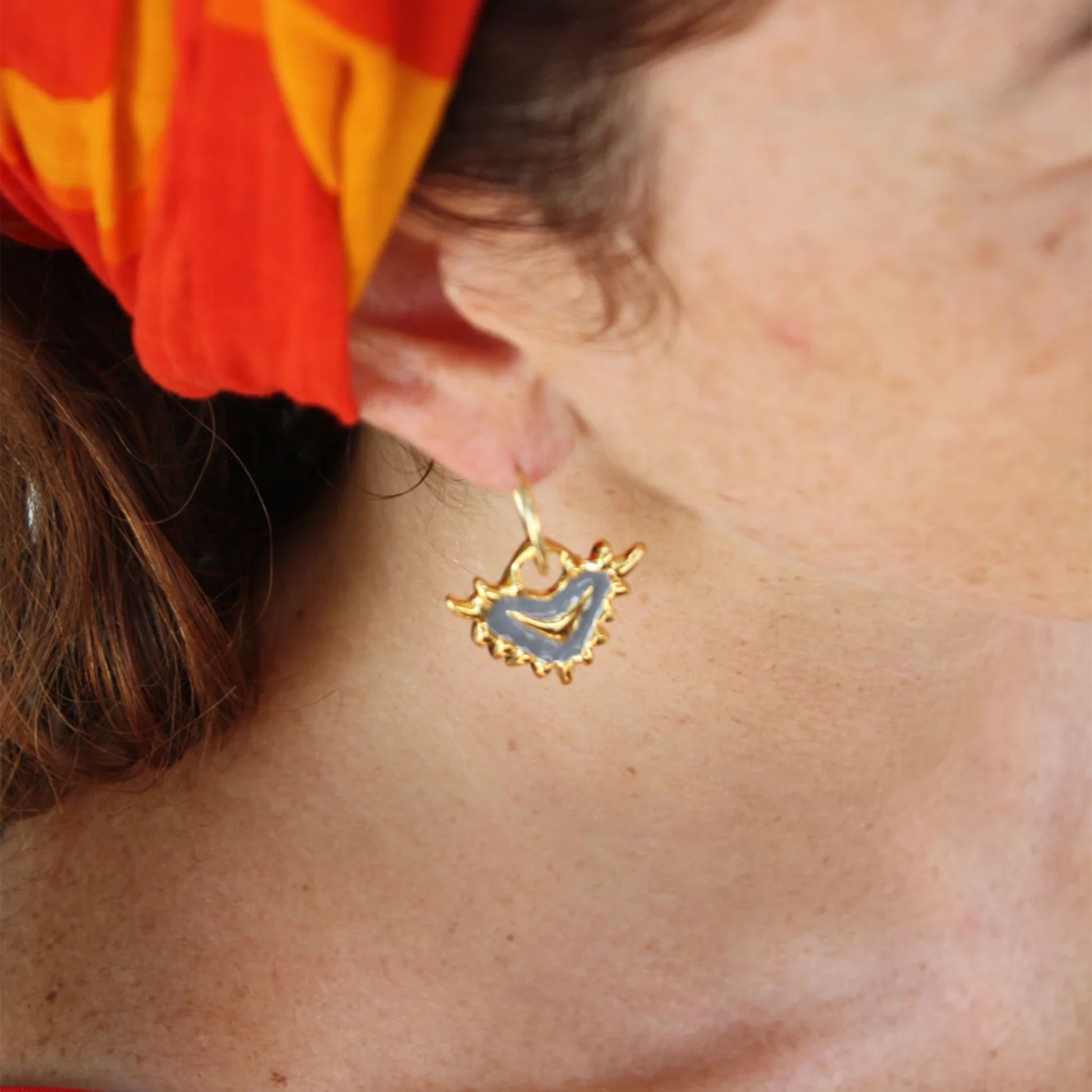 heart hoop earrings 602Lab