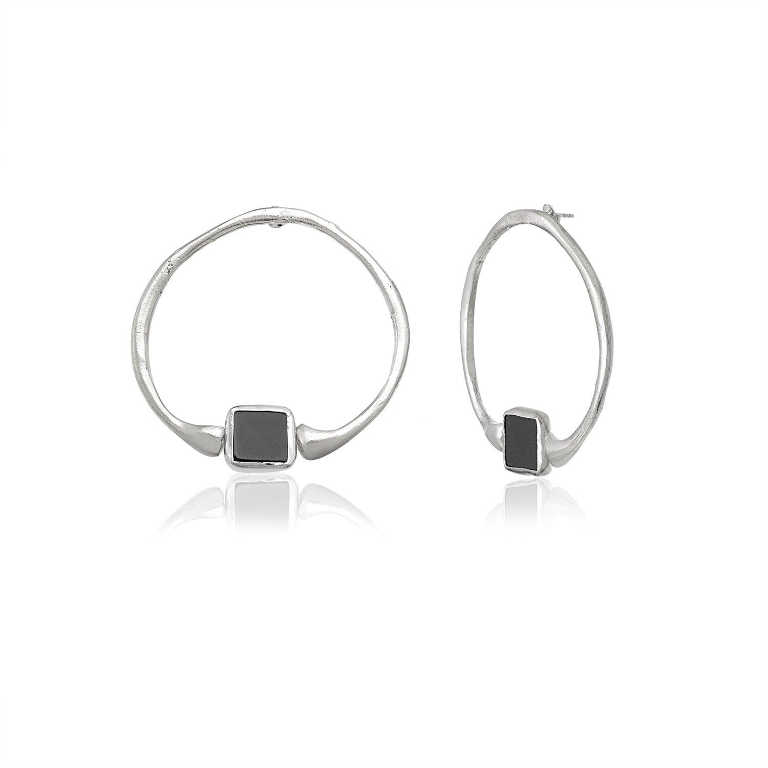 circle onyx earring 602Lab