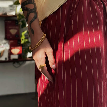 striped linen pants 602Lab