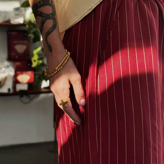 striped linen pants 602Lab