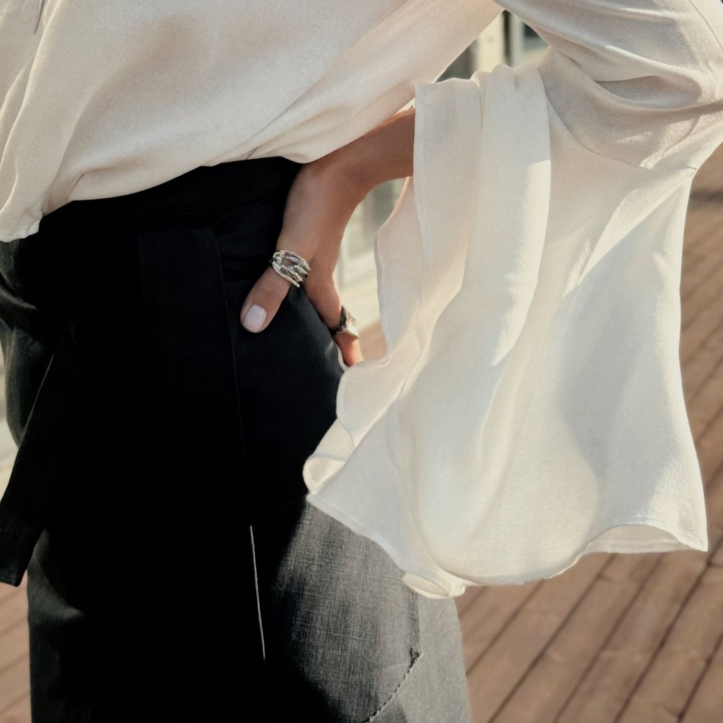 wrap skirt long 602Lab