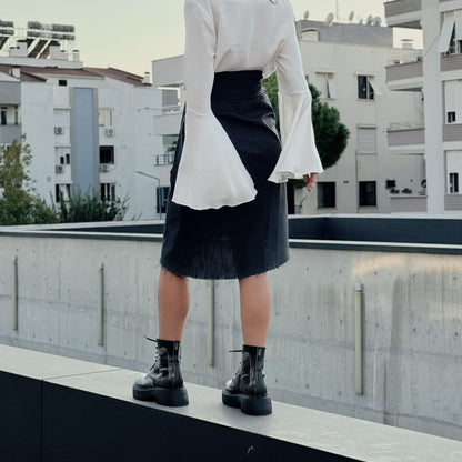 wrap skirt long 602Lab