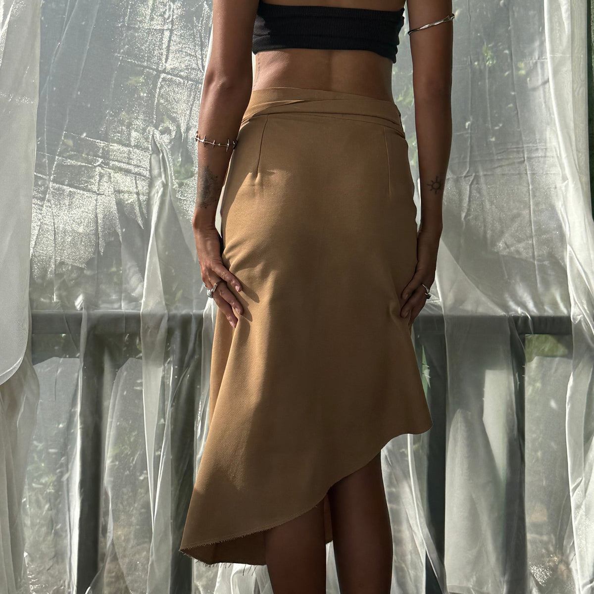 wrap skirt long 602Lab