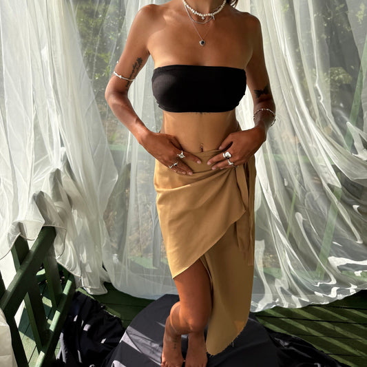 wrap skirt long 602Lab