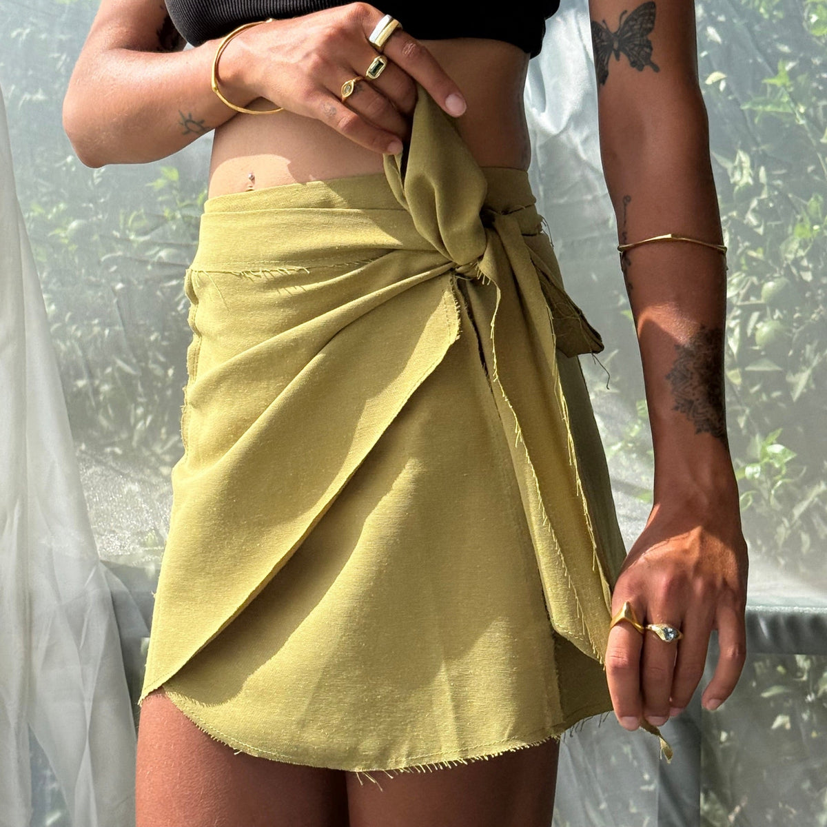 wrap skirt mini 602Lab
