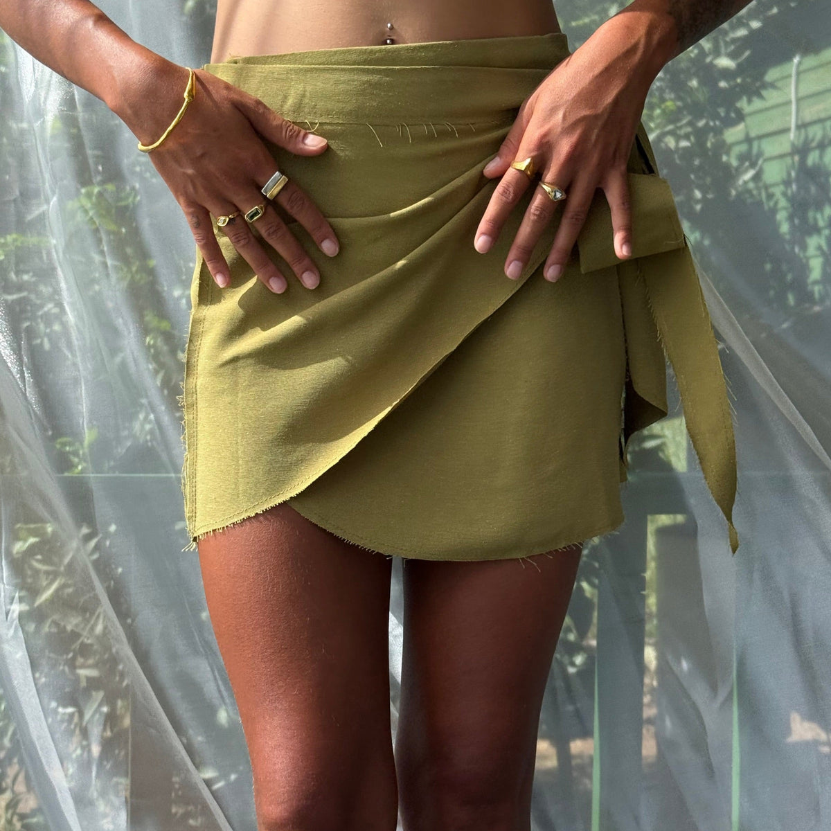 wrap skirt mini 602Lab