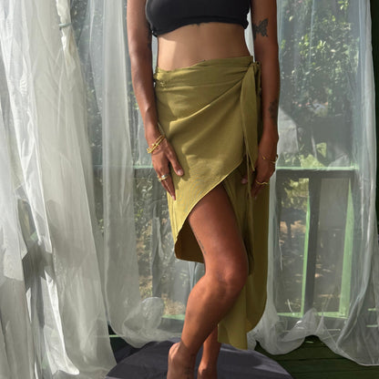 wrap skirt long 602Lab