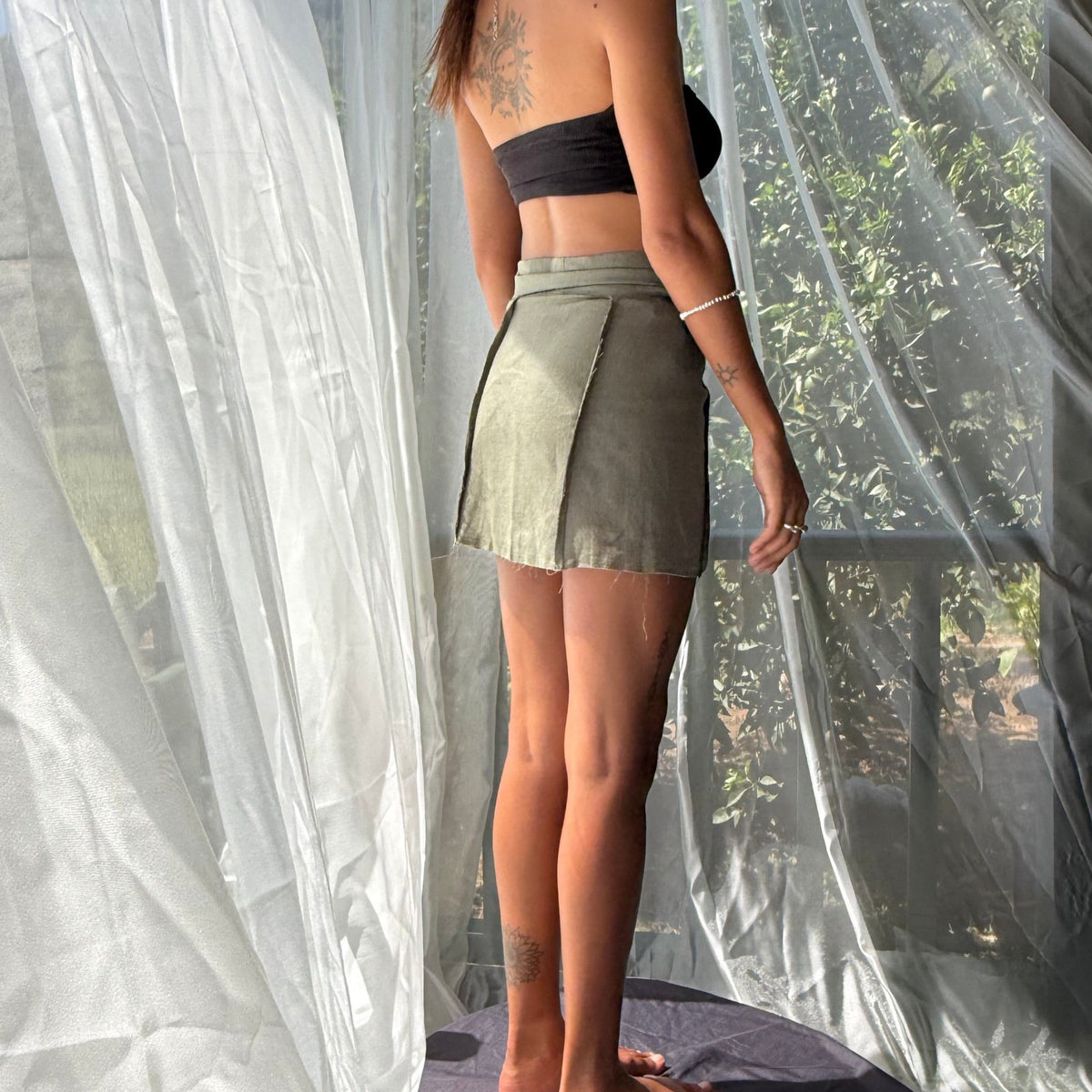 wrap skirt mini 602Lab