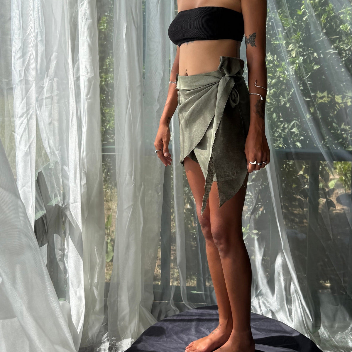 wrap skirt mini 602Lab