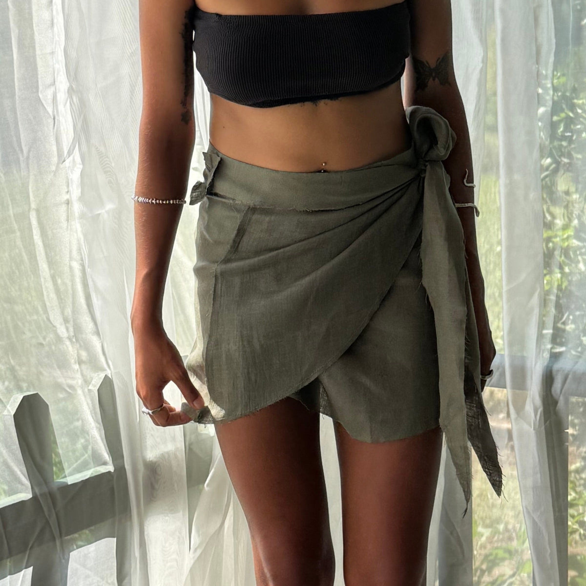 wrap skirt mini 602Lab