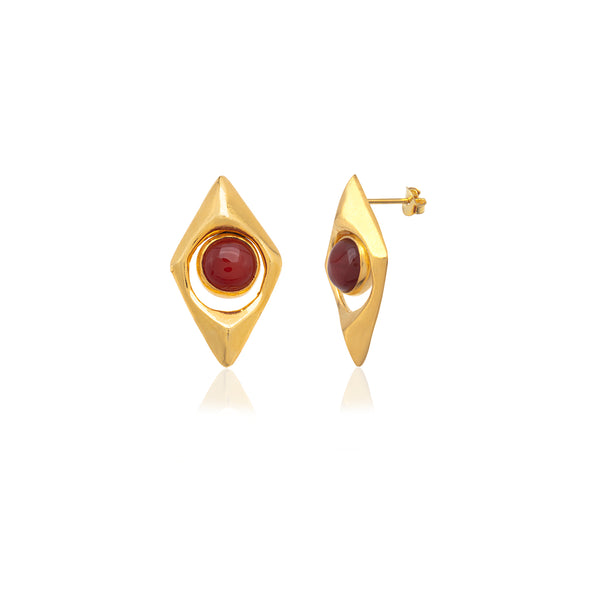 rombus agate earrings 602Lab
