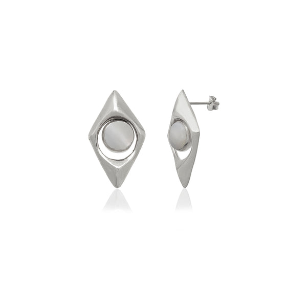 rombus pearl earring 602Lab