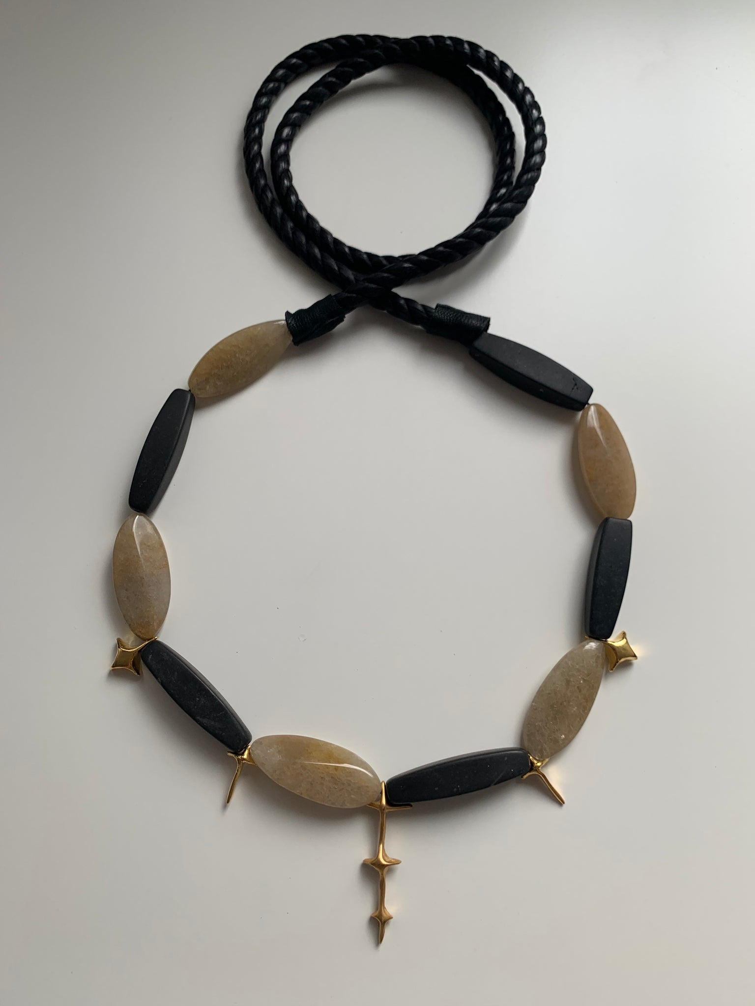 jade obsidian spin necklace 602Lab