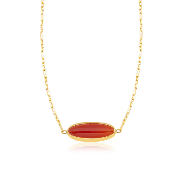 tiger eye oval necklace 602Lab