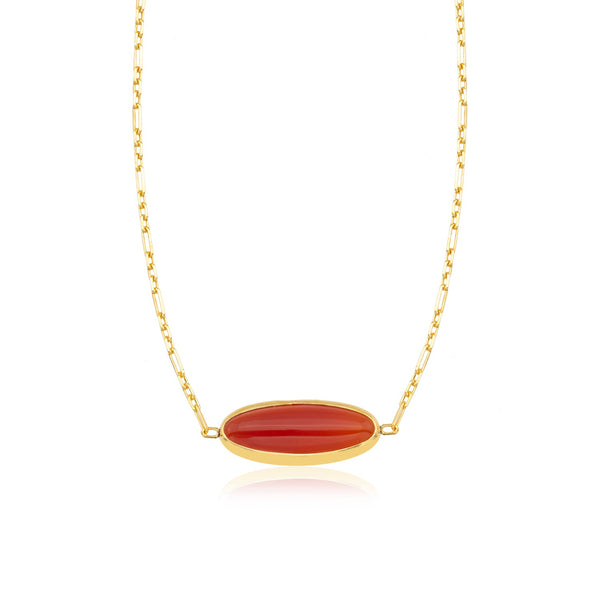 agate oval necklace 602Lab