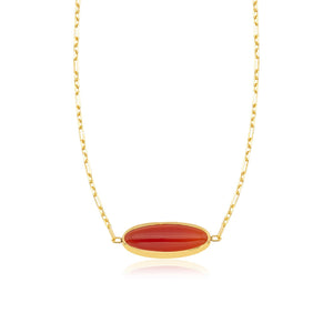 rose quartz oval necklace 602Lab