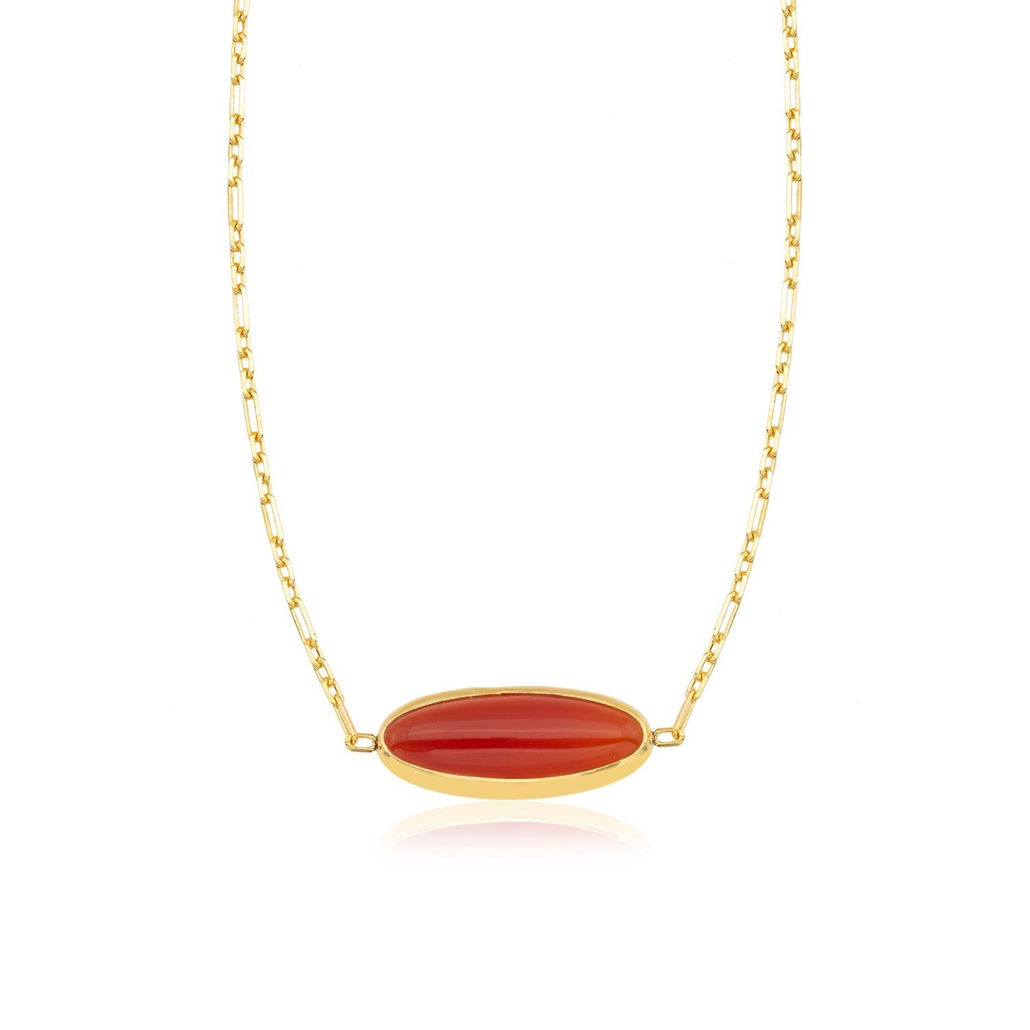 tiger eye oval necklace 602Lab