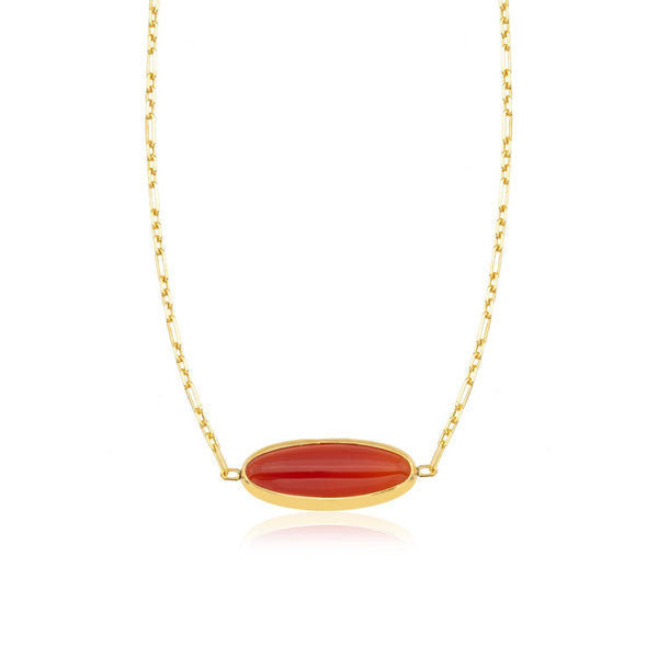 tiger eye oval necklace 602Lab