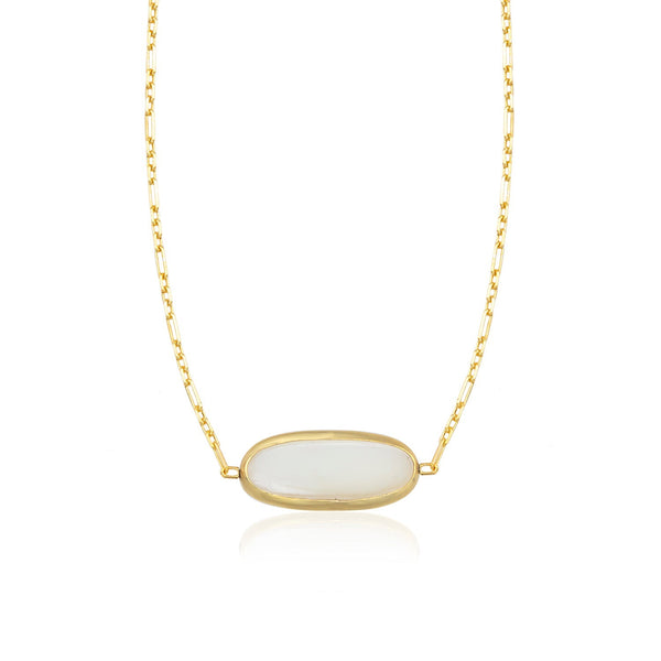 rose quartz oval necklace 602Lab