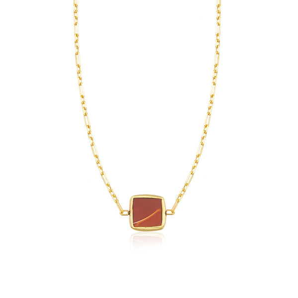 agate square necklace 602Lab
