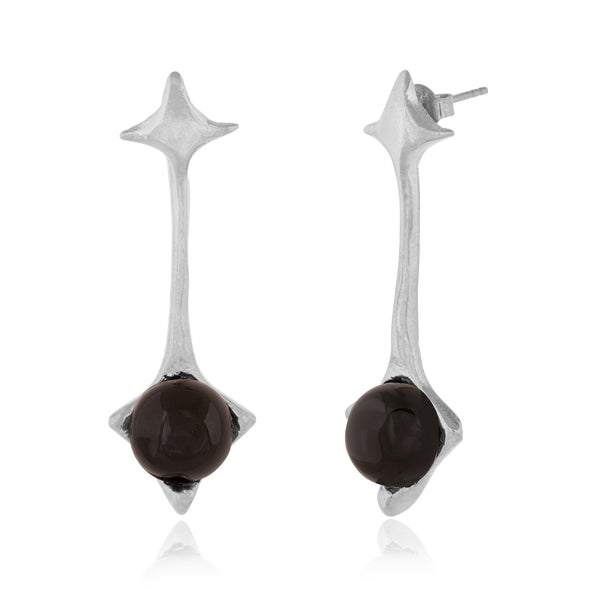 thymus rose quartz earring 602Lab